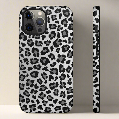 Black and Grey Cheetah Print Phone Case
