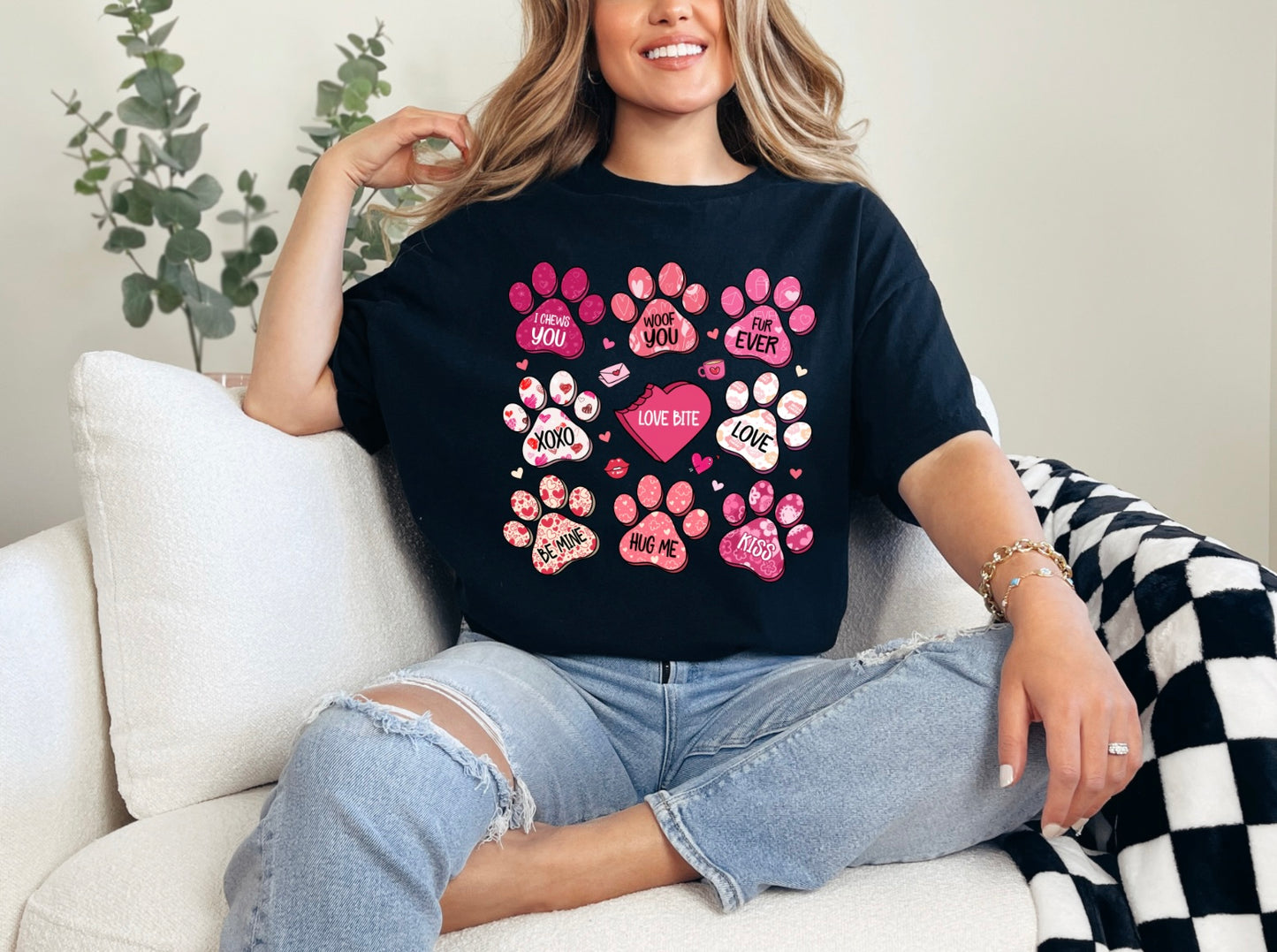 Valentine's Dog Print Shirt