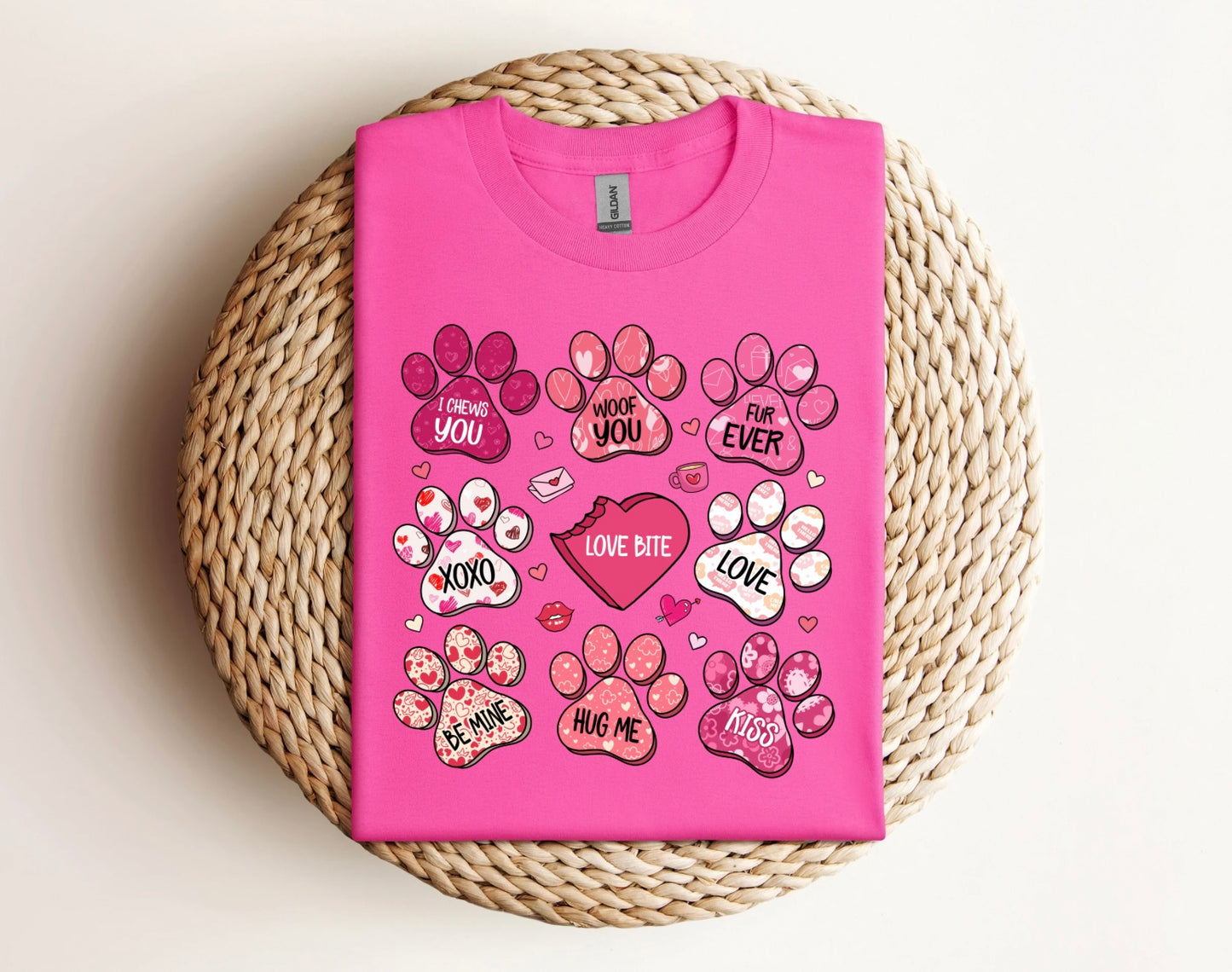 Valentine's Dog Print Shirt