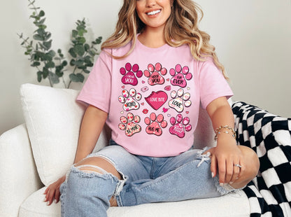 Valentine's Dog Print Shirt