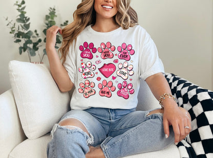 Valentine's Dog Print Shirt