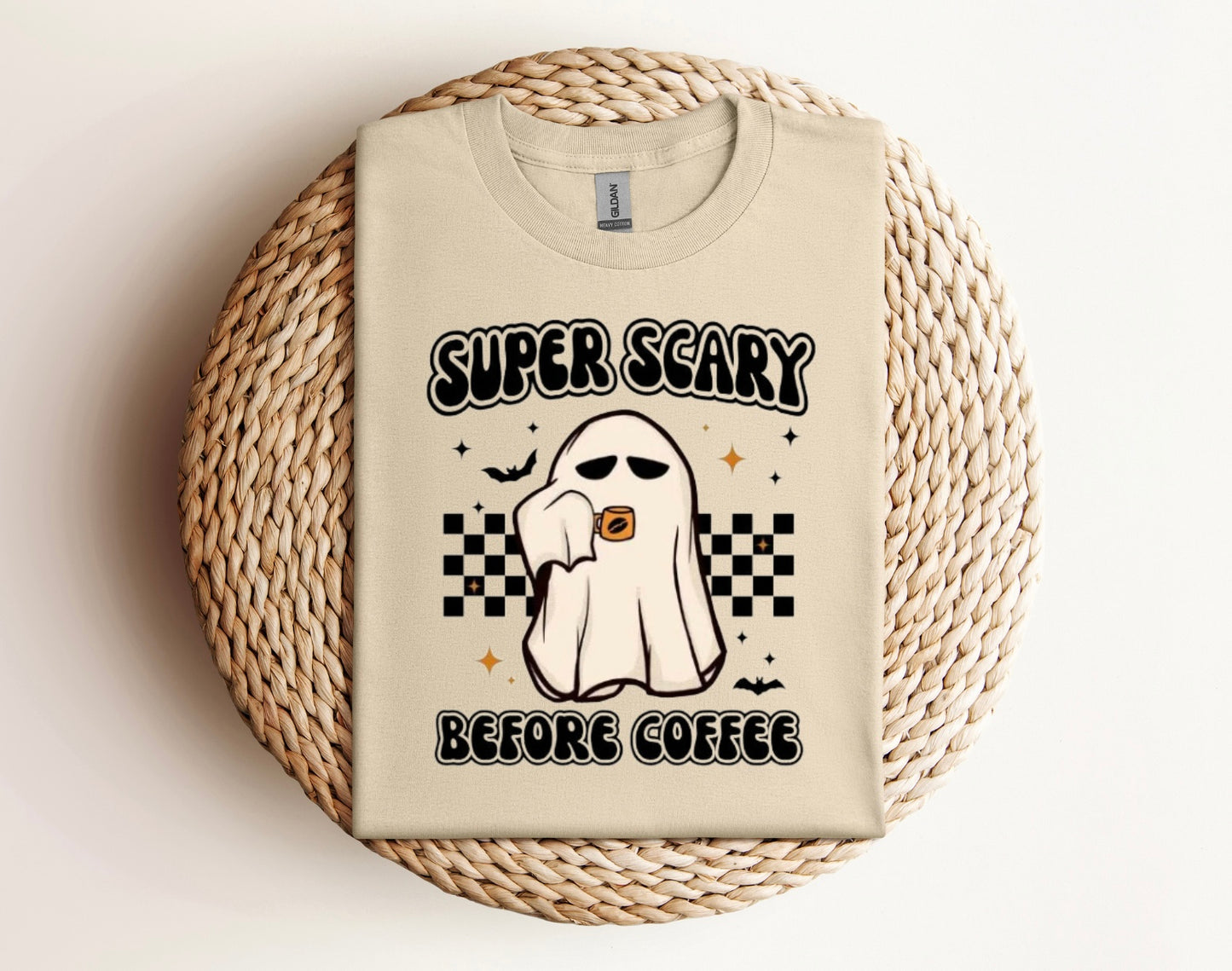 Super Scary Before Coffee Ghost Shirt